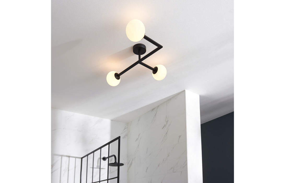 Globe Matt Black Ceiling Light - DIFL0104