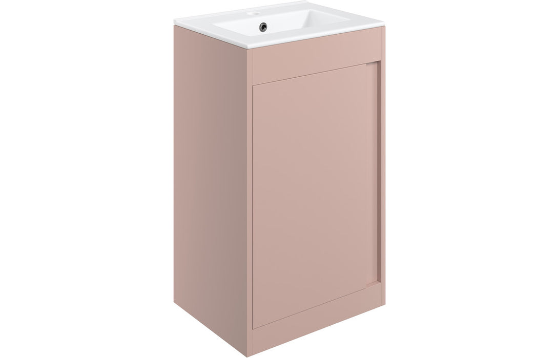 Elements Floor Standing 1 Door Basin Unit & Basin Matt Antique Rose - DIFTP2204