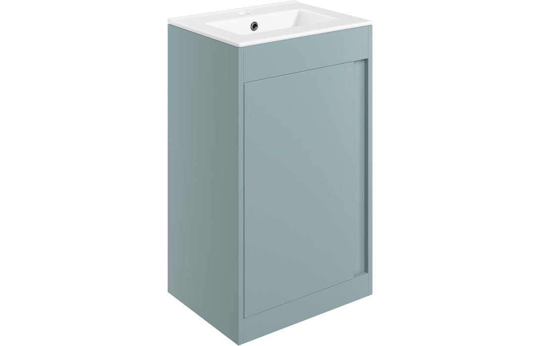 Elements Floor Standing 1 Door Basin Unit & Basin Matt Sea Green - DIFTP2206