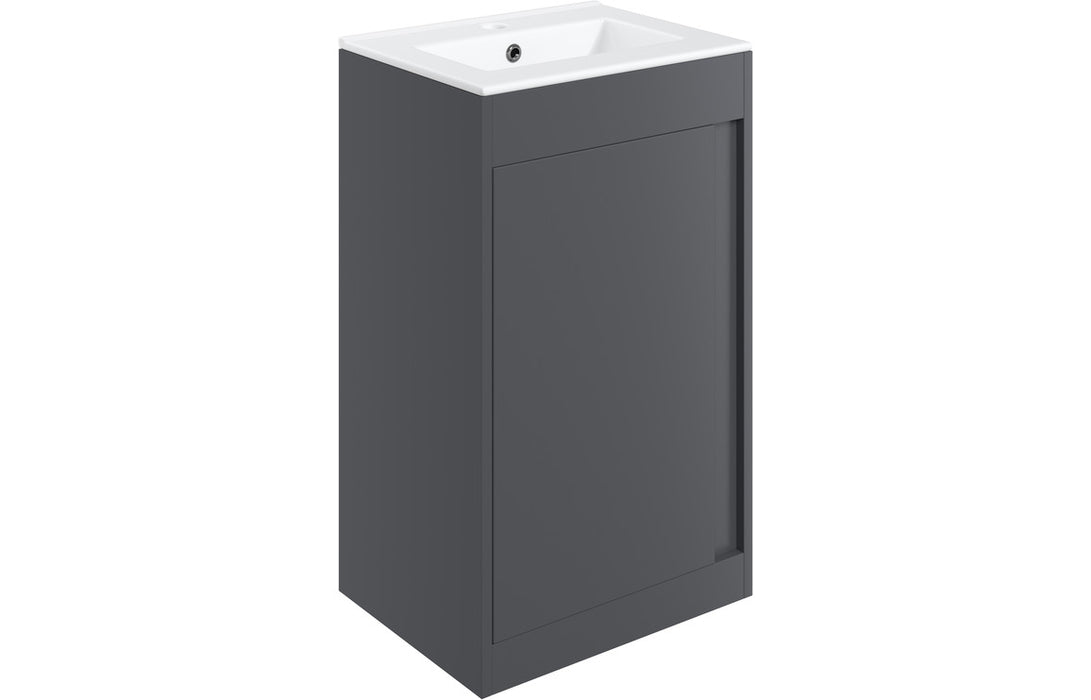 Elements Floor Standing 1 Door Basin Unit & Basin Matt Graphite Grey - DIFTP2218