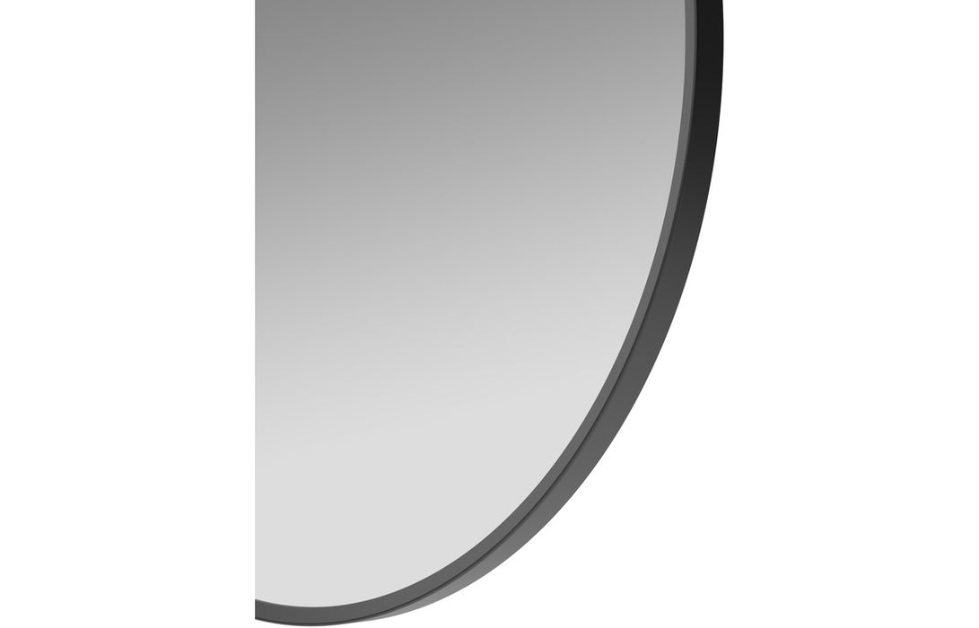 Kenji 600 x 600mm Round Matt Black Mirror - DIMR0038