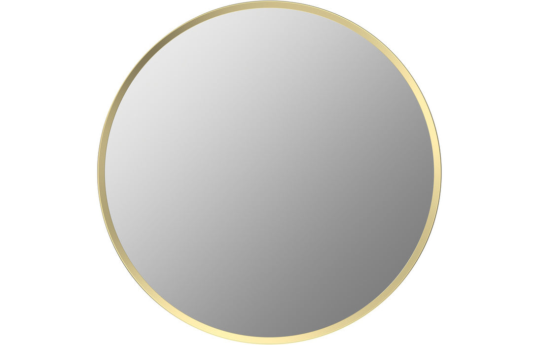 Kenji 600 x 600mm Round Brushed Brass Mirror - DIMR0040