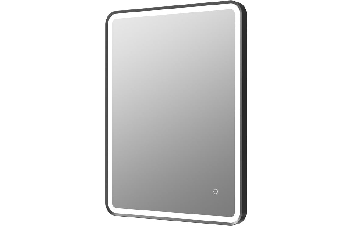 Kota 600 X 800mm Rectangle Front Lit Led Mirror Matt Black - Dimr0042 