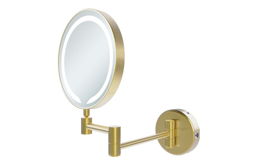 Hoshi Round LED Cosmetic Mirror Brushed Brass - DIMR0050