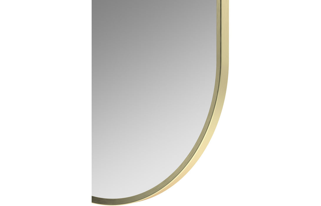 Kenji 800 x 400mm Oblong Brushed Brass Mirror - DIMS0108