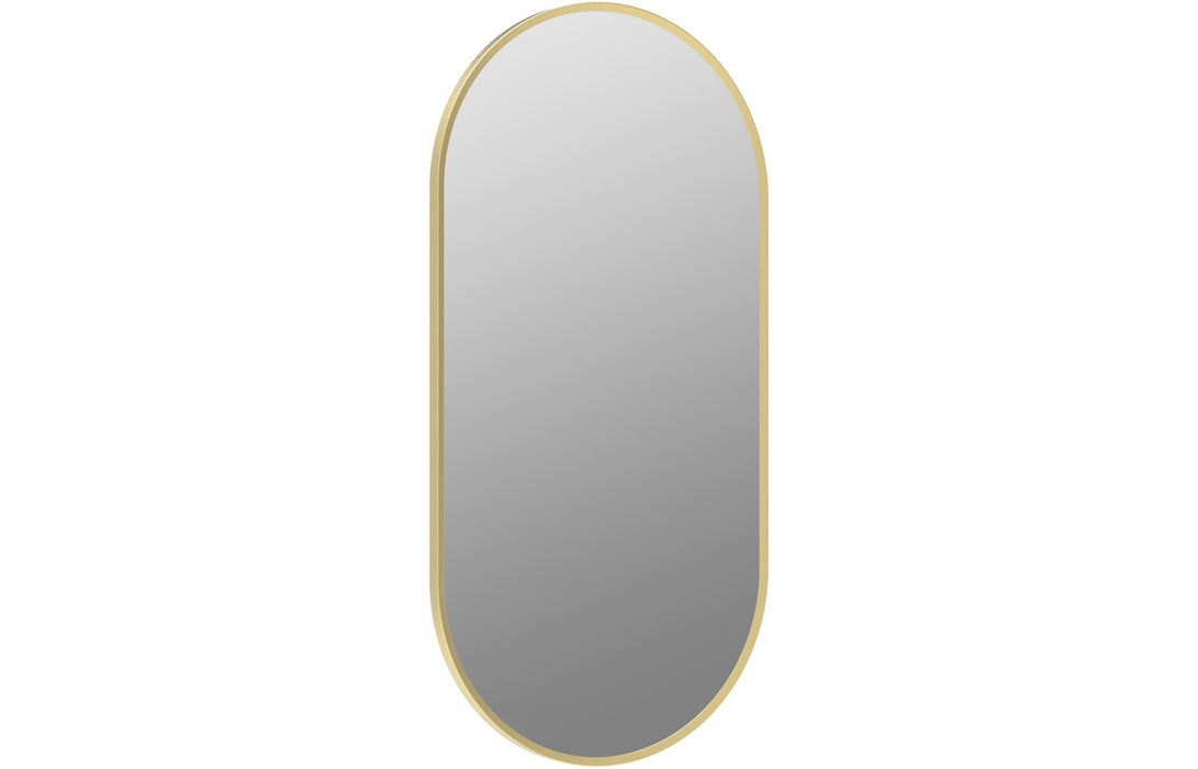 Kenji 800 x 400mm Oblong Brushed Brass Mirror - DIMS0108