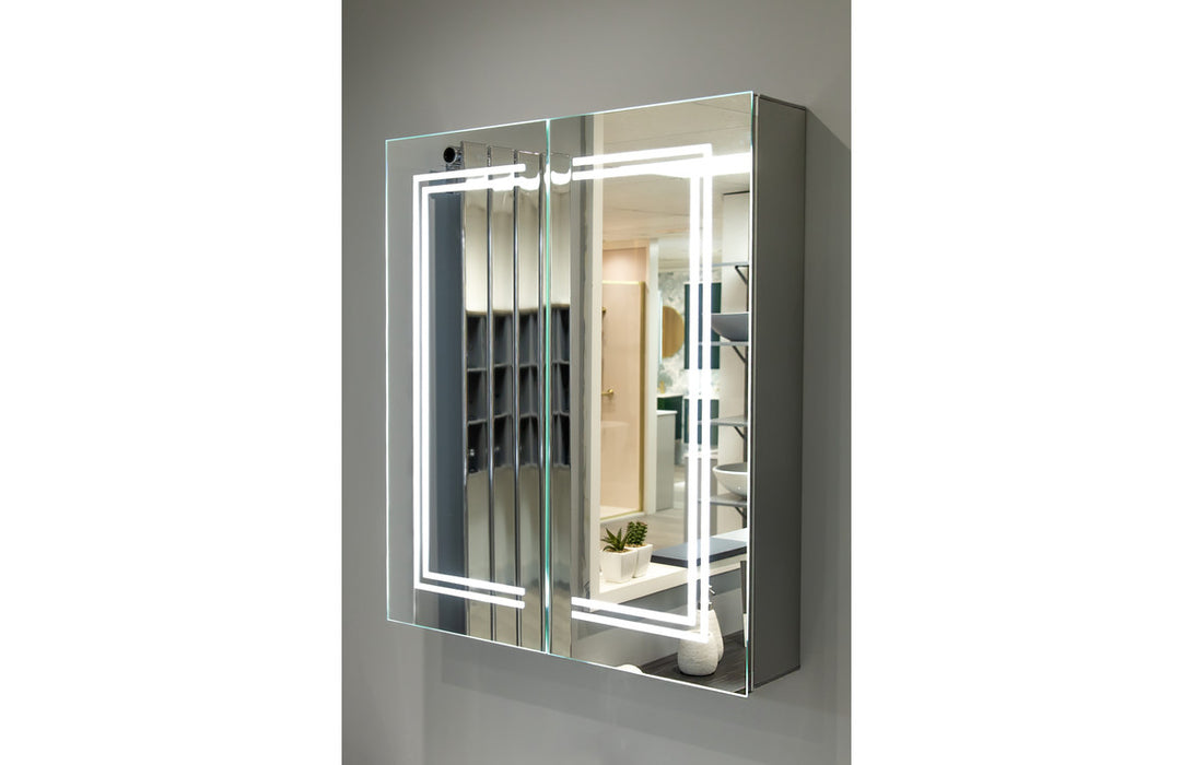 Suki 600 x 700mm 2 Door Front Lit LED Mirror Cabinet - DIMS0120