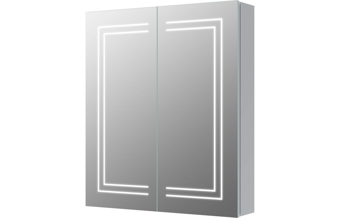 Suki 600 x 700mm 2 Door Front Lit LED Mirror Cabinet - DIMS0120