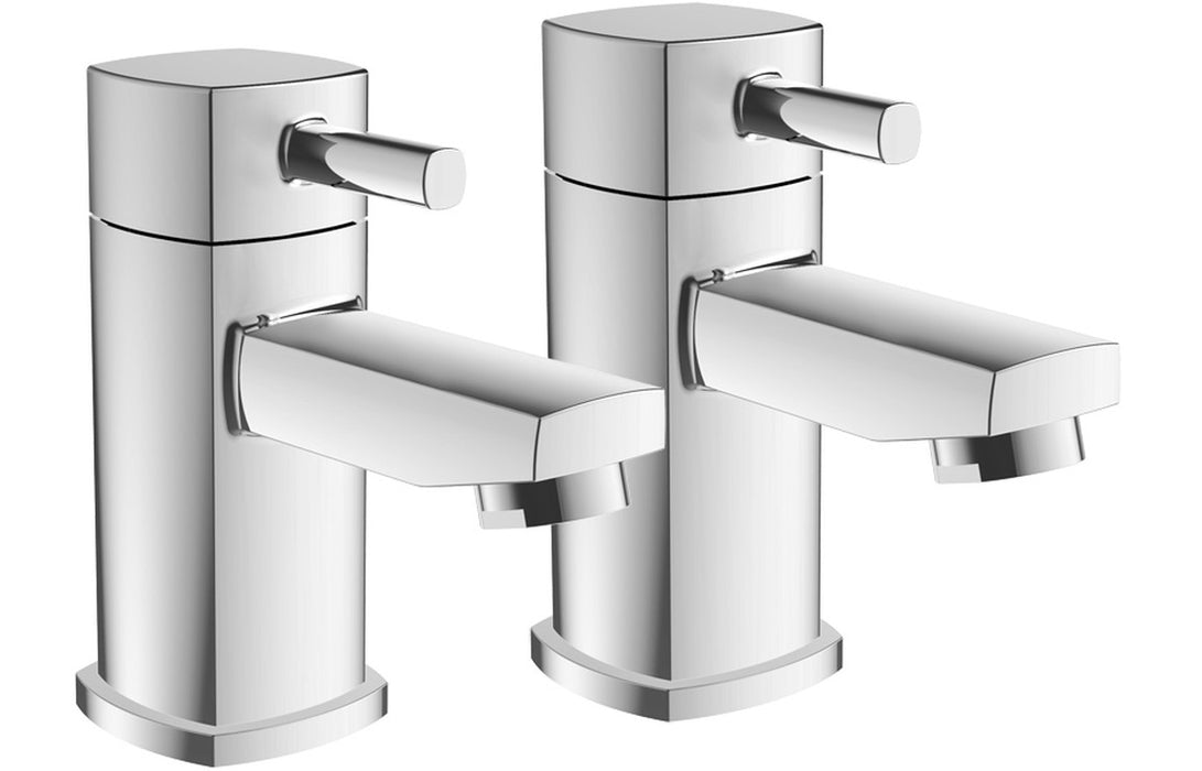 Toulon 2TH Deck Mounted Bath Taps Chrome - DITB2194