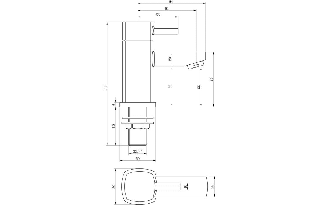 Toulon 2TH Deck Mounted Bath Taps Chrome - DITB2194