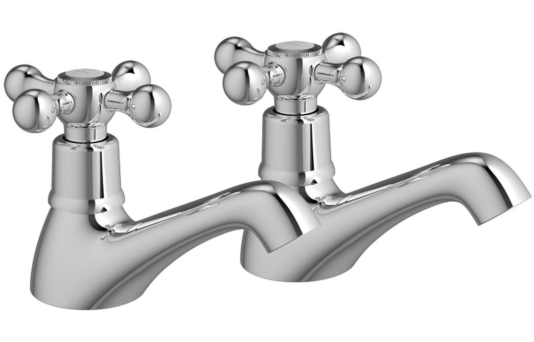 Salton 2TH Deck Mounted Bath Taps Chrome - DITB2232