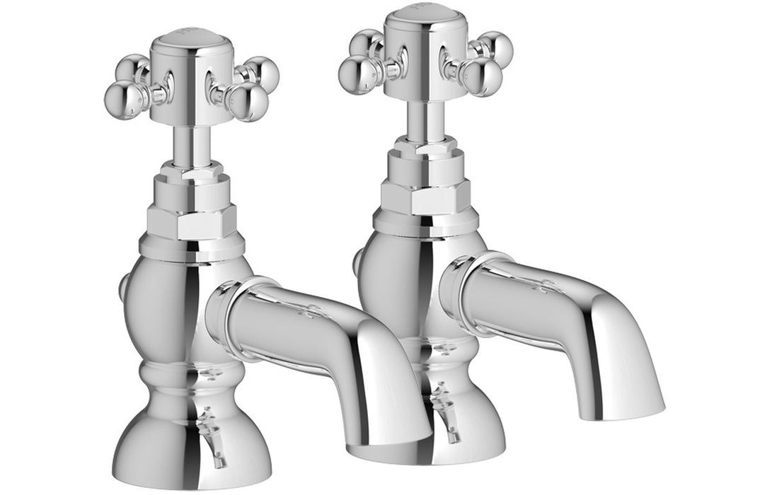 Tadlow 2TH Deck Mounted Bath Taps Chrome - DITB2246