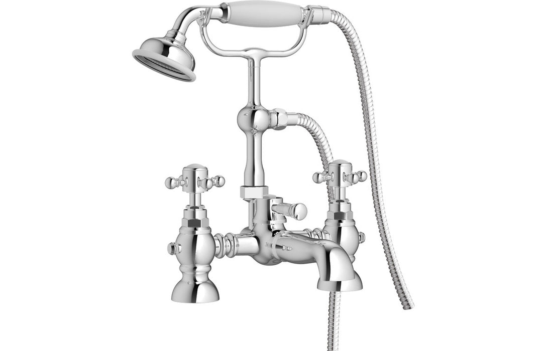 Tadlow 2TH Deck Mounted Bath Shower Mixer Chrome - DITB2250