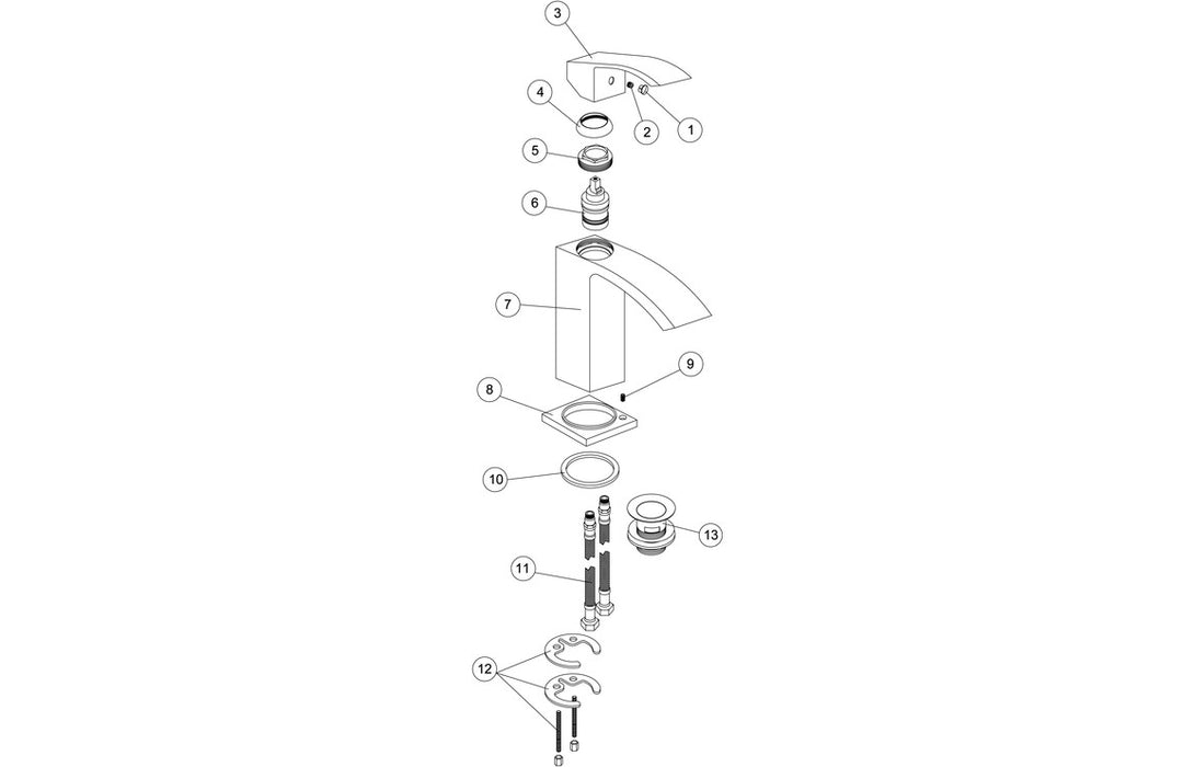 Corsica Basin Mixer And Waste Chrome - DITS1252