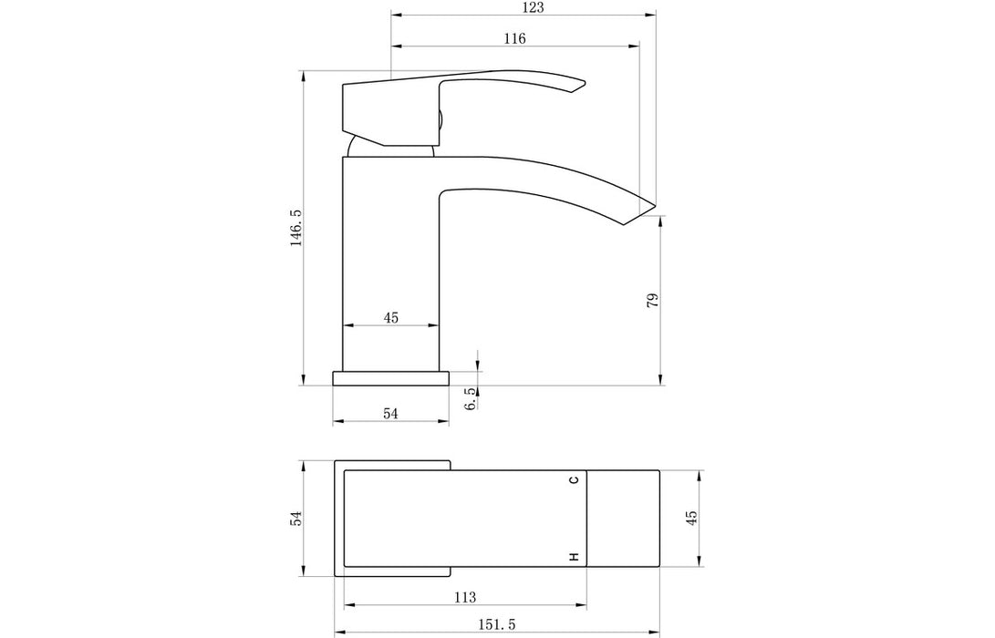 Corsica Basin Mixer And Waste Chrome - DITS1252