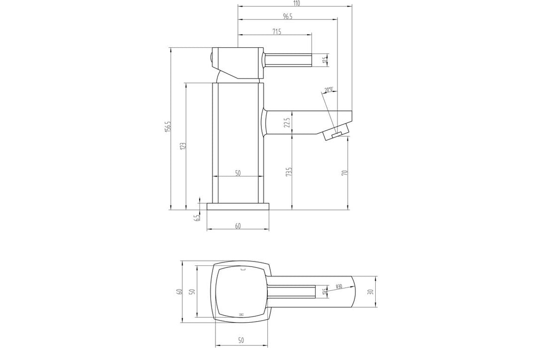 Toulon Basin Mixer And Waste Chrome - DITS1272