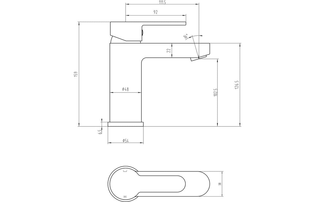 Abano Basin Mixer And Waste Chrome - DITS1276