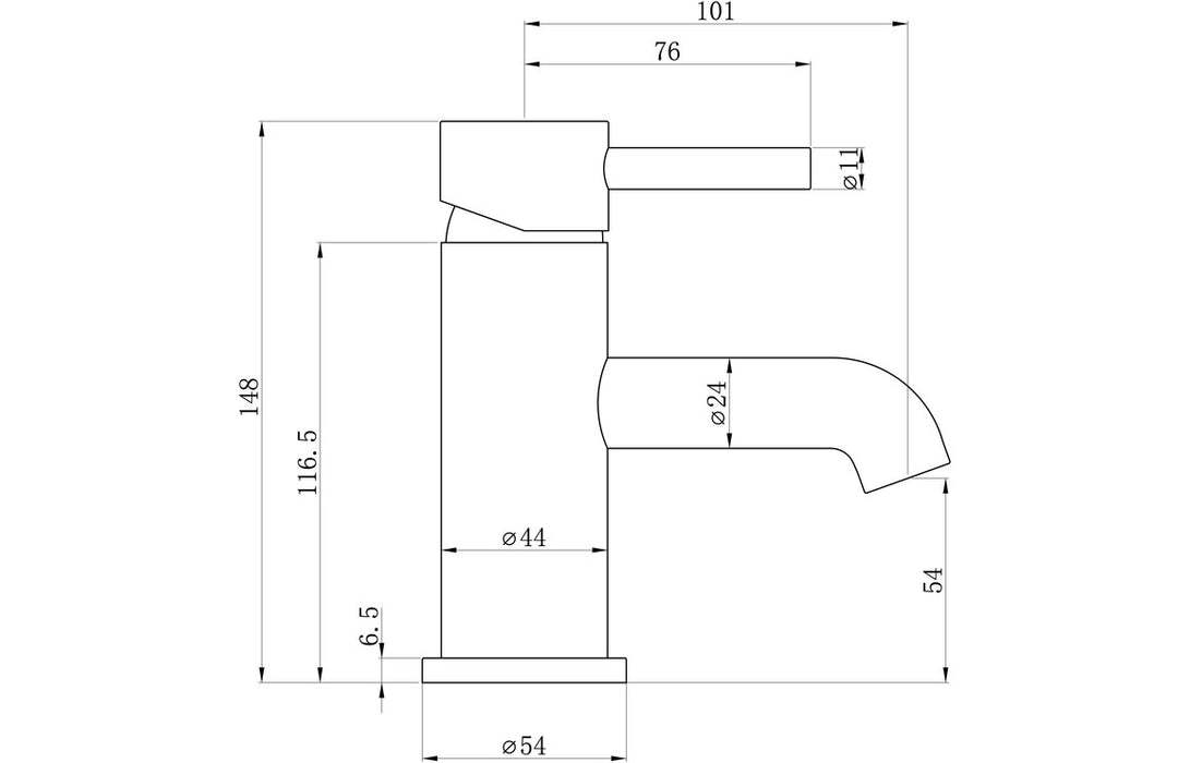 Pescara Basin Mixer And Waste Brushed Bronze - DITS1350