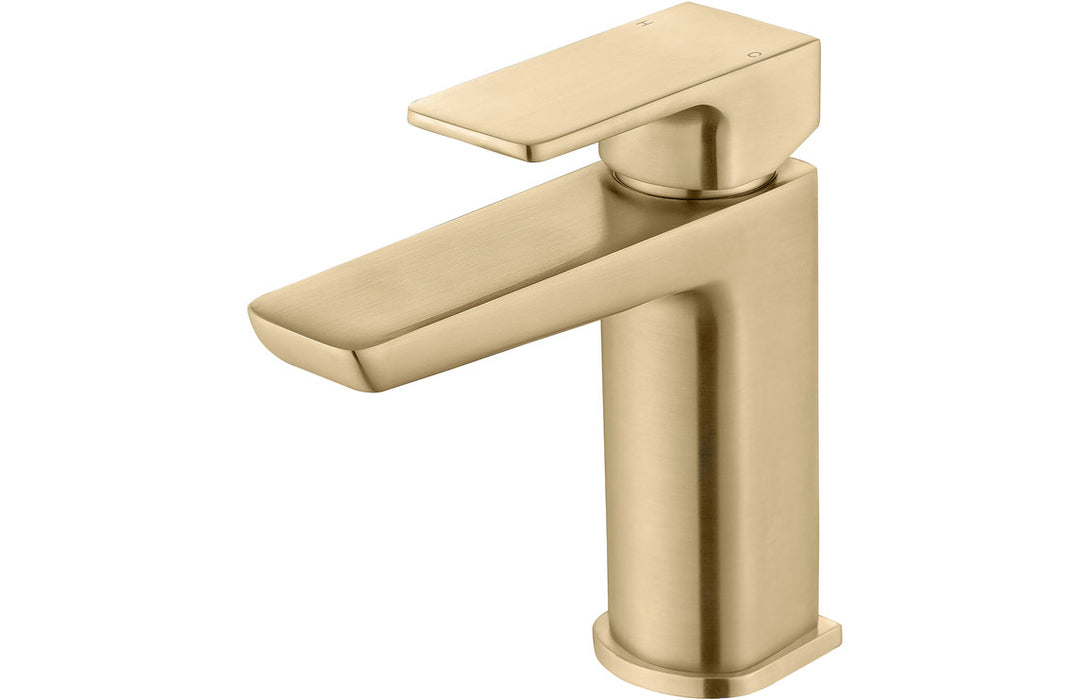 Berio Basin Mixer And Waste Brushed Brass - DITS1328