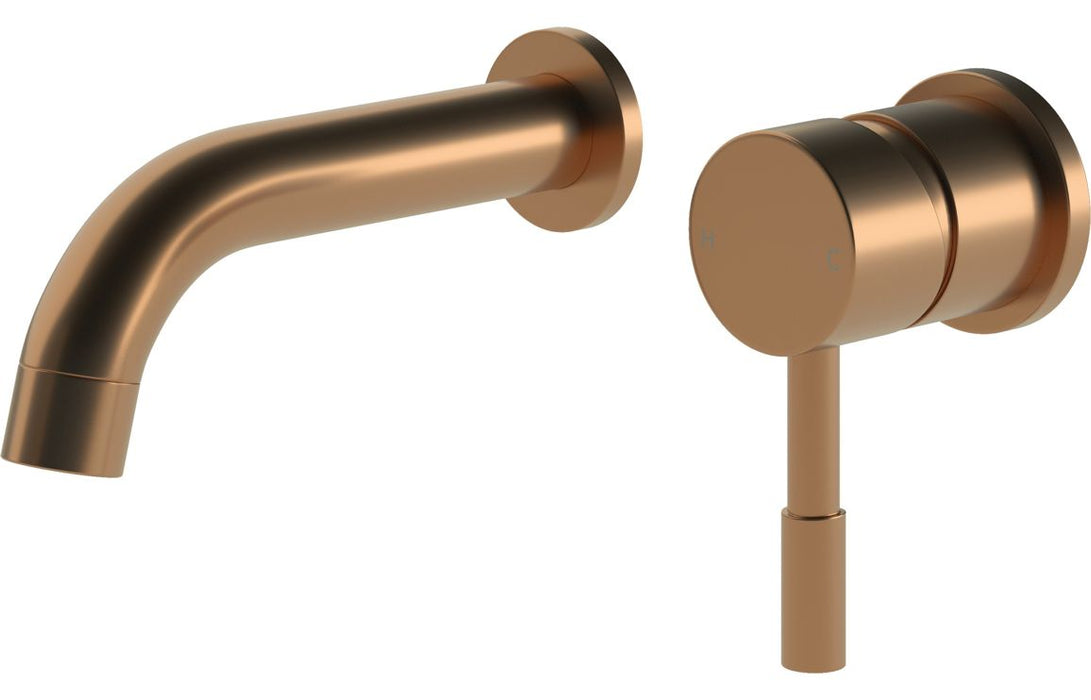 Pescara Wall Mounted Basin Mixer Brushed Bronze - DITS1354