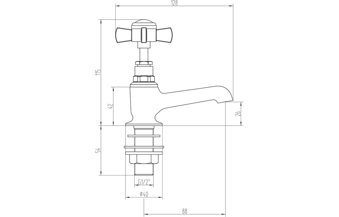 Bordon 2TH Basin Mixer Chrome - DITS2042