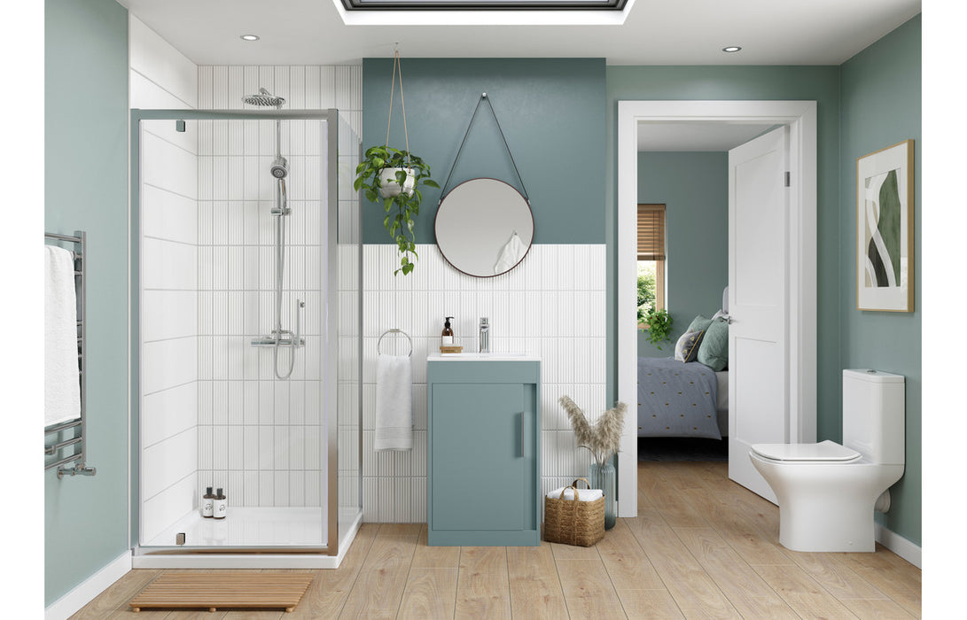 Elements Floor Standing 1 Door Basin Unit & Basin Matt Sea Green - DIFTP2206