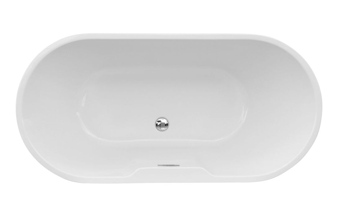 Harlesden Black Freestanding Bath 1655mm x 745mm - DIBF0078