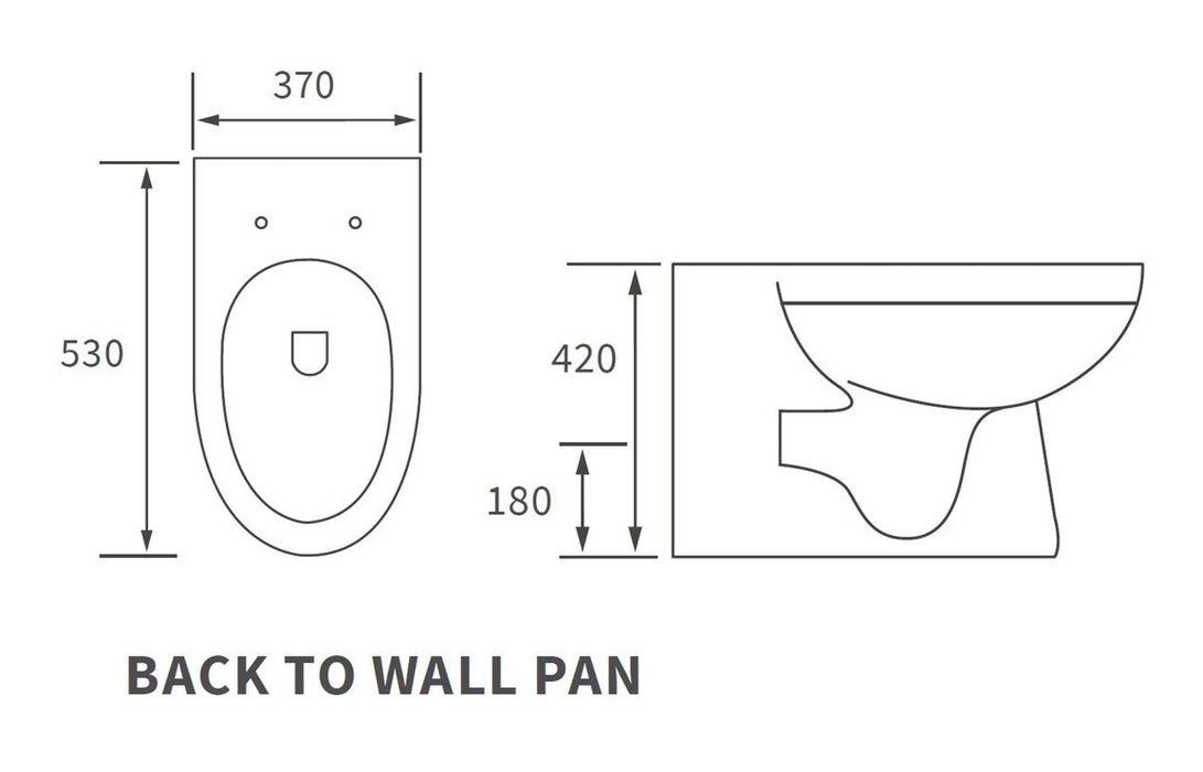 Laurus Rimless Back To Wall Toilet & Soft Close Seat - DIPTP058