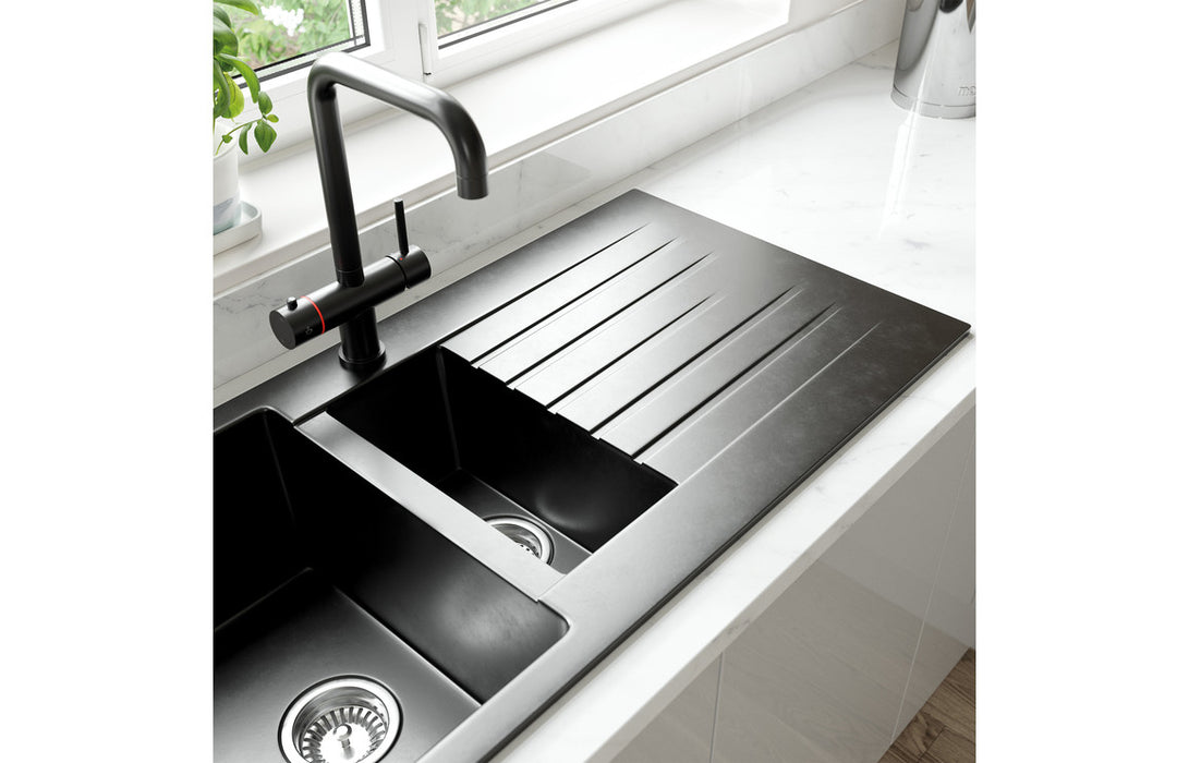 Prima CPR320 1000x500mm 1 Bowl Inset Granite Sink - Gun Metal