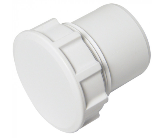 FloPlast WS32W ABS Solvent Waste 50mm Access Plug - White