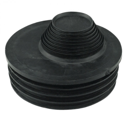 FloPlast D95 110mm Universal Waste Adaptor - Black