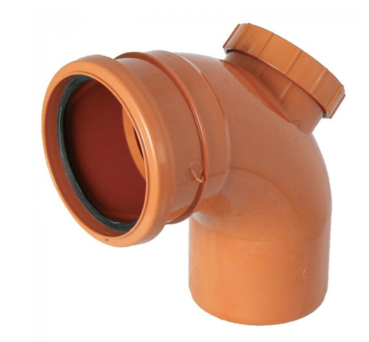 FloPlast D169 110mm Underground Drainage Single Socket 87.5° Bend