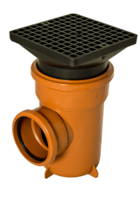 FloPlast D515 110mm Underground Drainage Bottle Gully With Square Grid