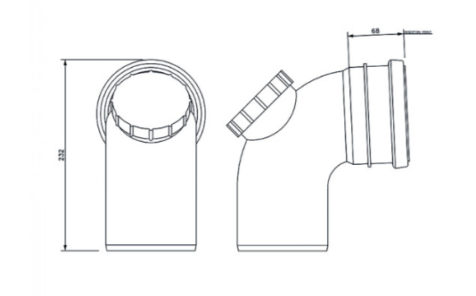 FloPlast D169 110mm Underground Drainage Single Socket 87.5° Bend