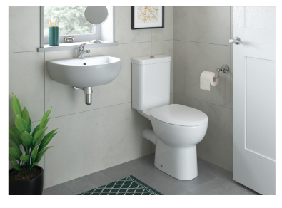 Tuscany Close Coupled Open Back Toilet & Soft Close Seat - DIPTP0216