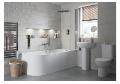 Tuscany 550x400mm 1TH Basin & Full Pedestal - DIPBP1164