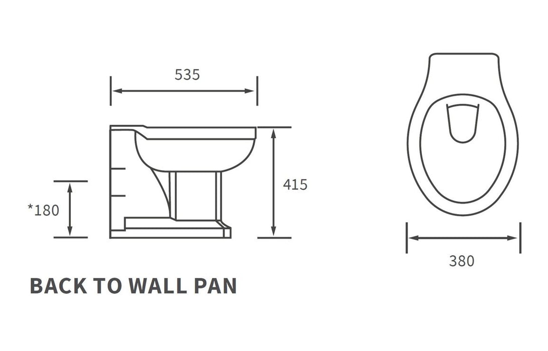 Sherbourne Chrome Back To Wall Toilet & Satin White Wood Effect Seat - DIPTP0194