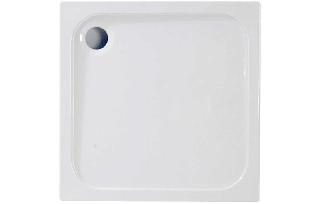 800x800mm Square Low Profile Stone Resin Shower Tray & Waste - DIETP8010