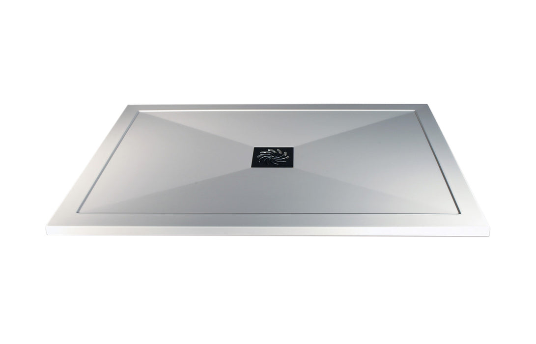 1400x800mm Ultra Slim Rectangle Shower Tray & Waste - DIETP1446