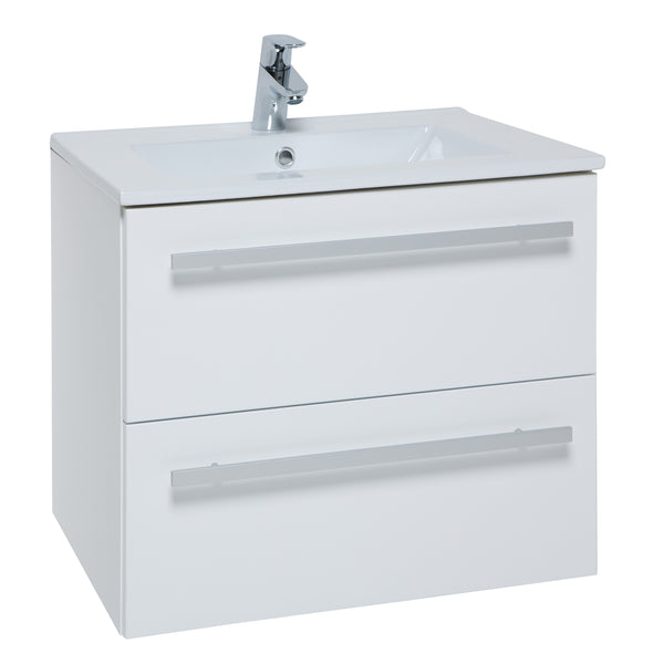 Kartell K-Vit Purity 600mm Wall Hung 2 Drawer Vanity Unit & Basin ...